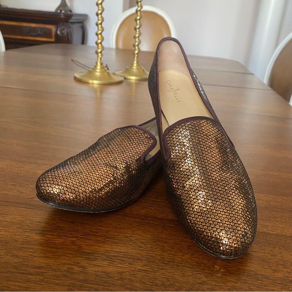 Cole Haan Bronze Smoking Slipper